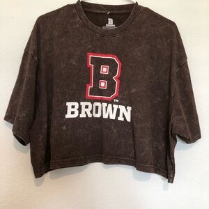 Brown University Cropped T-Shirt - Brown XL